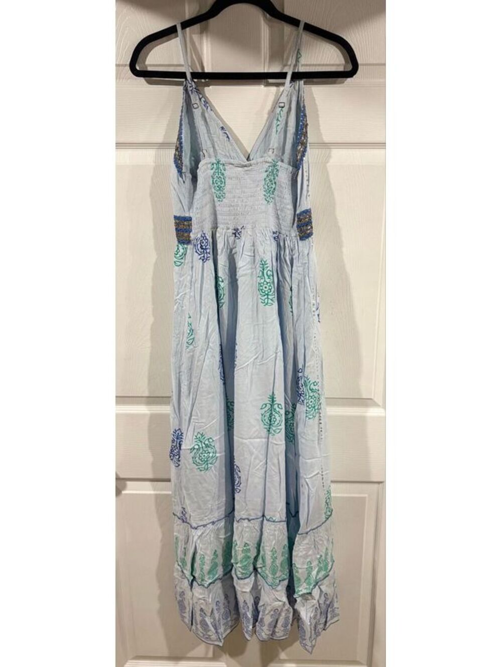 #169 NWT - Zury Boho maxi dress - sleeveless blue